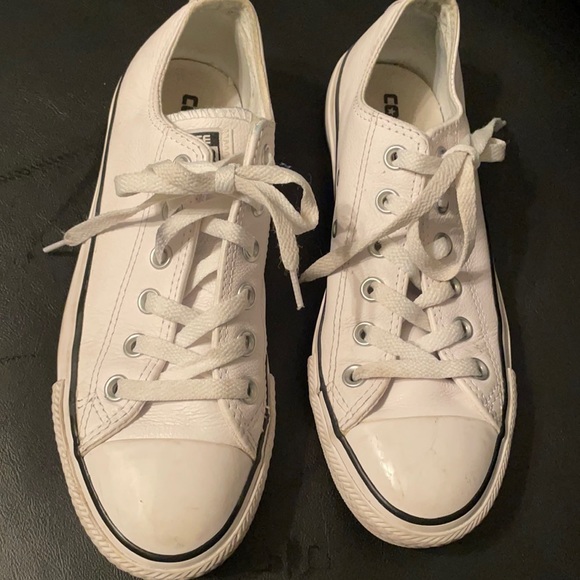 Converse Shoes - White Leather Converse